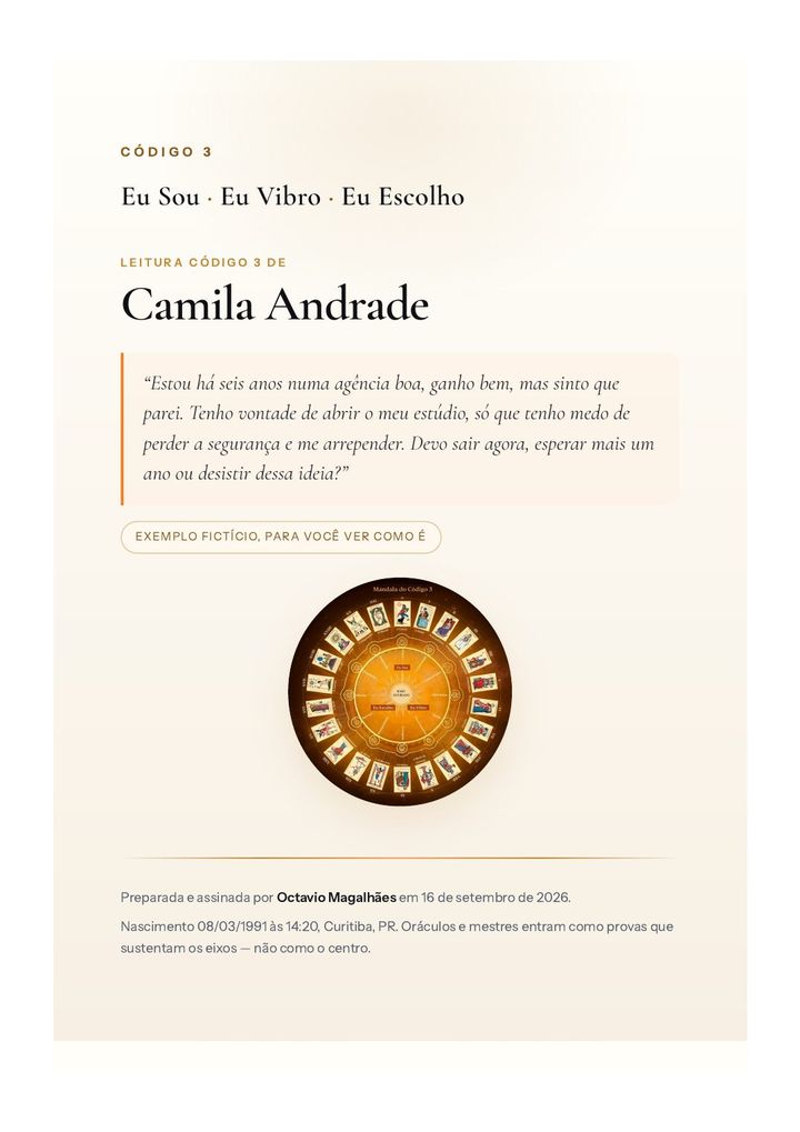 Capa da leitura Código 3 de Camila Andrade